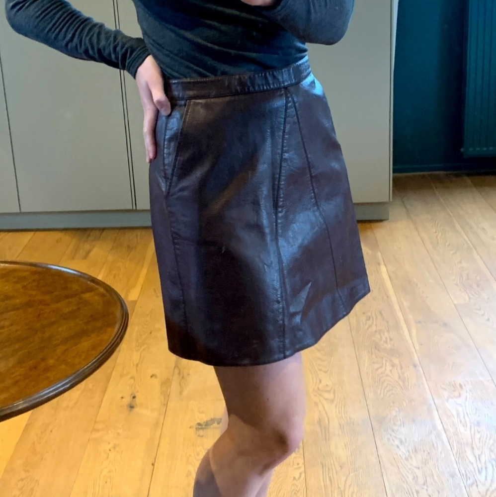 Faux Leather Skirt